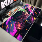 Gaming Mouse Pad Gamer Home Computer Accessories Cool One Piece Roronoa Zoro Mousepad XXL Keyboard Pad Non-Slip Office Mouse Mat