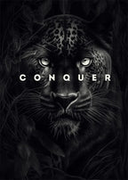 Animal Motivation Poster Panther Lion Motivational Canvas Posters Prints Canvas Painting Focus Conquer Fearless Mural Wall Decor