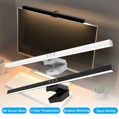 HOMEFISH 50cm Monitor Light Bar USB Desk Lamp Stepless Dimming Screen Hanging Reading Light for Study Table Top