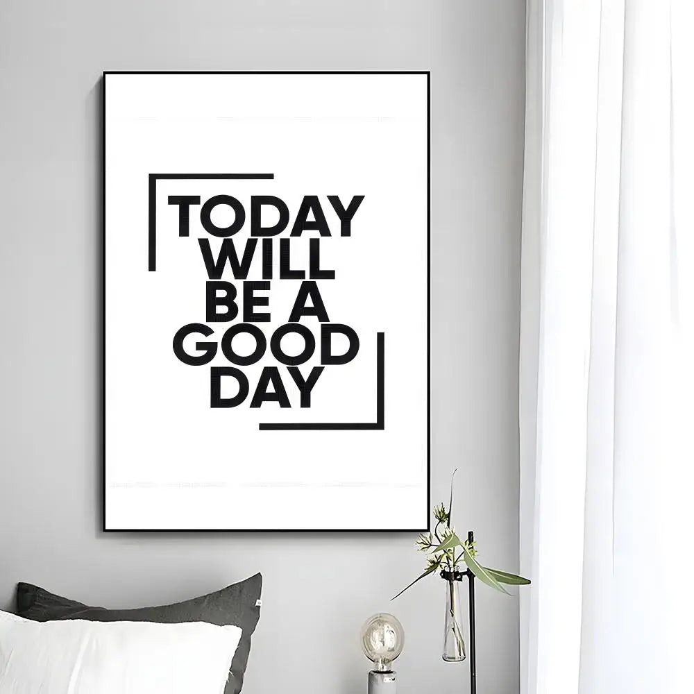 Minimalist Text Inspirational Poster Wall Art Print Poster Decorative Mural Home Decor Gift Unframed