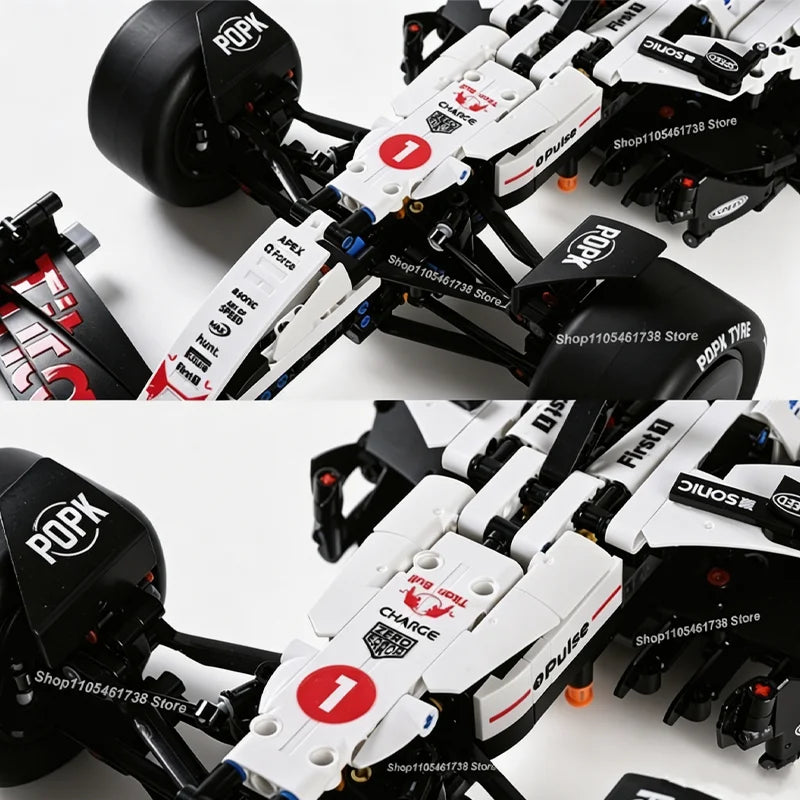 2026 NEW MK6025 Technical Classic Performance 1900+Pcs RB21 White Sports Car Building Blocks MOC DIY Assembly Model Boy Toy Gift