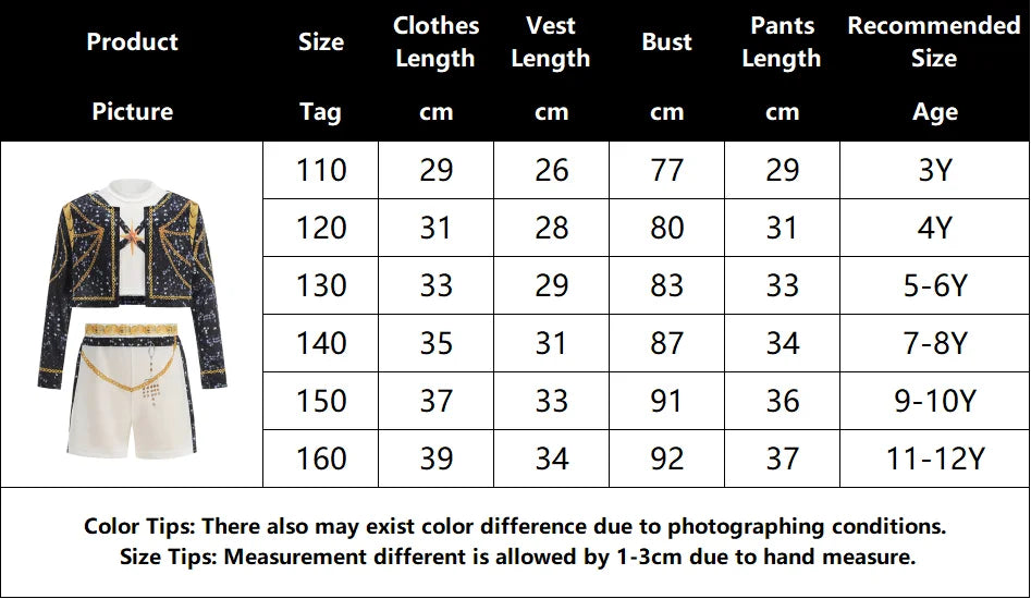 Kids Korean Singer Dance Costume Set Halloween Carnival Cosplay Outfit Girls Stage Performance Role Play Clothes