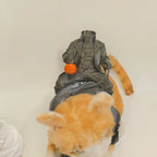 Halloween Headless Horseman Pet Costume Small Cat Dog Outfit Pumpkin Doll Cloak Party Cosplay Clothes Holiday Decoration