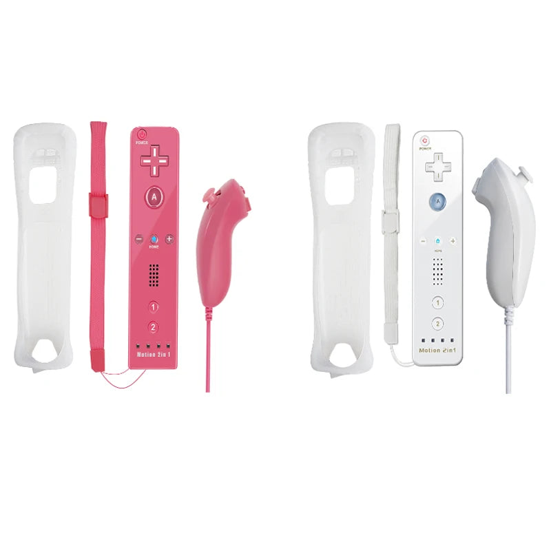 For Nintendo Wii/Will U Joystick 2in1 Wireless Remote Gamepad Controller Set Optional Motion Plus with Silicone Case Video Game