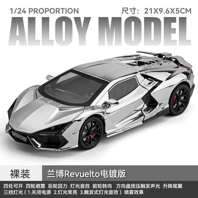 1:24 Lamborghini Revuelto Super Sports Car Alloy Metal Diecast Model Car Ornament Decoration Collectibles Kids Toy Birthday Gift