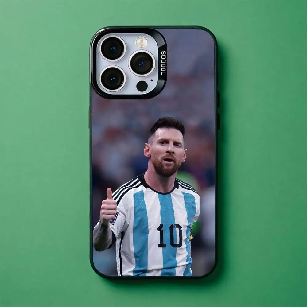 Lionel Messi Football Phone Case for iPhone 17 to 11 Pro Max TPU Cover