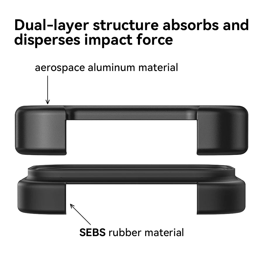 Genuine Aluminum SEBS Rubber Metal Bumper Double-layer ARC Case for IPhone 18 17 Pro Max Air Unique Design High-strength Cover