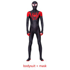 BEAST KINGDOM Spider Miles Morales Cosplay Halloween Jacket Bodysuit Mask Party Costume Suits Spider Miles Fantasy for Unisex