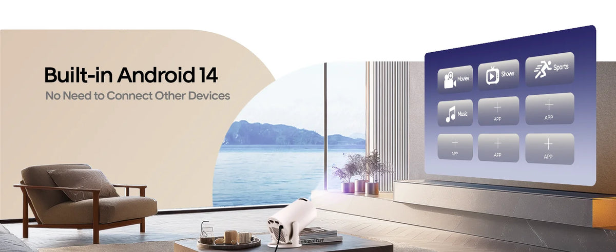 Magcubic HY300 Pro Allwinner H726 8K Android 14 Projector Wifi6 290ANSI BT5.4 1080P 1280*720P Cinema Outdoor Portable Projetor