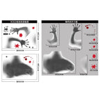 Halloween Mall Window Ghostly Horror Stickers Holiday Party Decoration Blood Fingerprints Electrostatic Stickers Room Decor