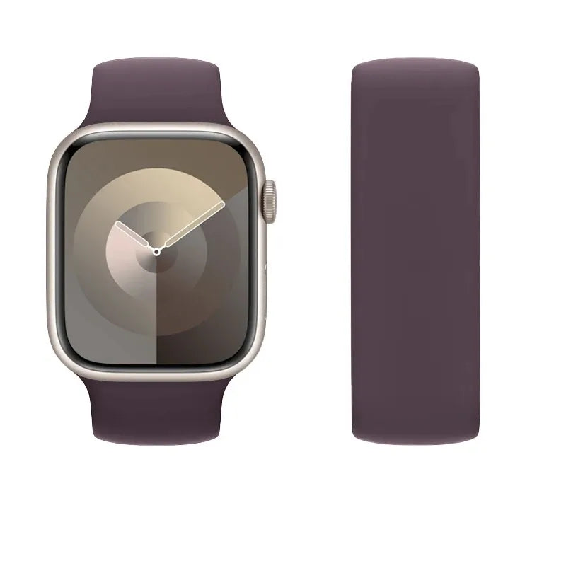 Solo Loop Silicone for Apple Watch Bands 40mm 44mm 45 41 49mm 42mm 46mm 38 Bracelet iwatch Series 11 10 9 8 7 6 SE3 Ultra2 Strap