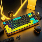 Personalized Keycap Set PBT 129 Key Side Engraved Translucent Keyboard Keychain Compatible with/64/84/98/108 Mechanical Keyboard