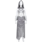 Women Medieval Knight Warrior Costume Skirt Top Headband Bracelet Halloween Renaissance Princess Cosplay