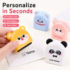Personalized Cute Name Stamp Waterproof Clothing Label for Kids Self Ink Stamp for Kindergarten School Bags Custom Stamp