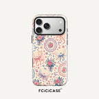 Fcicicase Lovely Flower Case For Iphone 18 17 16 Pro Max 15 14 13 12 Plus 11 For Magsafe Wireless Charge PC +TPU Back Cover Capa