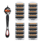 5-Layer Replaceable Safety Blades, Men's Manual Razor, Stainless Steel Blades, Suitable for Daily Facial Cleaning and Care