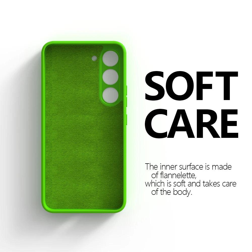 For Samsung Galaxy S26 S25 S24 S23 S22 Plus FE Ultra A56 A55 A54 A17 A16 Silicone Case Shockproof Soft-Touch Back Cover Funda