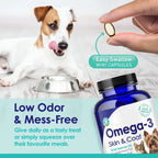 Fish Oil for Dogs, Wild Caught from Iceland,  and Coat Supplement for Shedding, Dry Itchy and Allergies