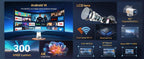 Xgody Gimbal 3 Pro Projector 4K Wifi6 Android Mini Beamer 300 Ansi Dual Wifi Bt5.4 1280*720P Home Theater Outdoor Portable