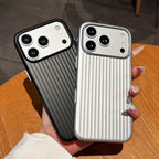 Luxury Phone Case For iPhone 18 17 Pro Max 16 15 14 Plus 13 12 Slim Matte Luggage Striped Textured Corrugated Shockproof Cover