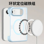 Case For iPhone Duo 18 Fold Magnetic Matte Transparent Acrylic Phone Cover Equipped With Central Hinge Protection Back Shell
