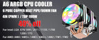 CPU Air Cooler X79 X99 3Pin/4Pin PWM Processor Cooling Fan For Intel LGA 1366 1151 1155 1200 1700 2011 AMD AM3 AM4 AM5
