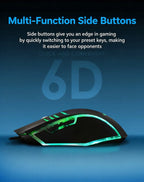 Wired Gaming Mouse RGB Breathing Light 3 Level Adjustable DPI Ergonomic Symmetric Design Skin Friendly Surface Computer Mice