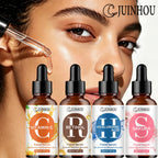 JUINHOU 4pcs Vitamin C + Retinol +Sakura + Hyaluronic Acid Serum Brightening & Hydration Combo Supple Skin For All Skin Type