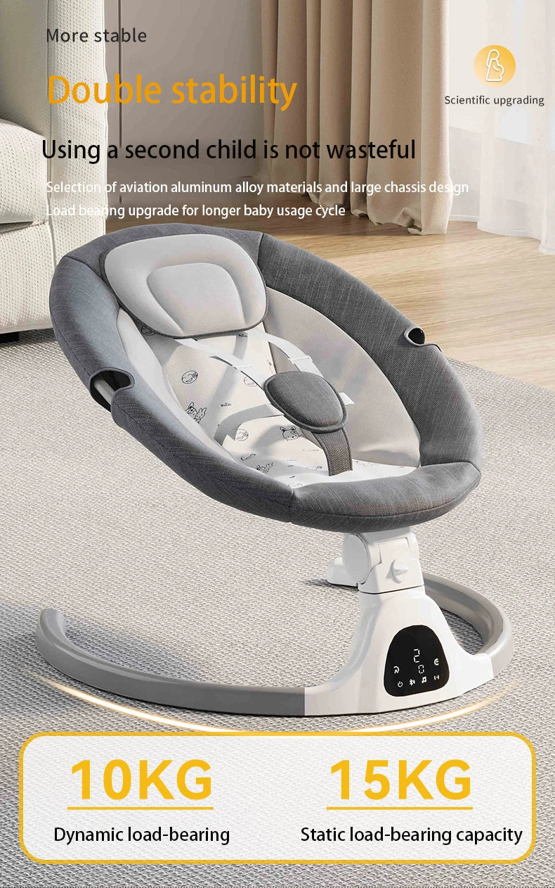 Baby Electric Rocking Chair Cradles Coax Baby  Luxury Electric Swing Shaker Recliner Comfort Chair  0-3 Years Old Baby Bed