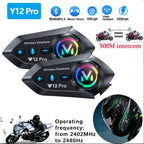 Y20 Pro Motorcycle Helmet Headset Bluetooth 500M Intercom FM Radio Hands-free Call Waterproof Mixing Music Sharing Interphone