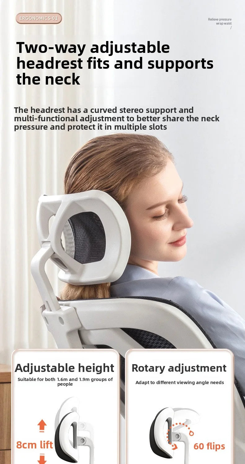 Ergonomic Home Office Chair, Comfortable Desk Chair for Students with Back Support, Long Sitting Study Chair