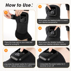 Electric Heating Shoulder Knee Massager with 3 Levels Vibration Muscle Relax Belt for Arm Enlarge Size for Shoulder