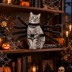 Halloween Pet Spider Costume Funny Realistic Furry Dog Cat Clothes Cosplay Chest Back Outfit Party Costume for Small Medium Dogs