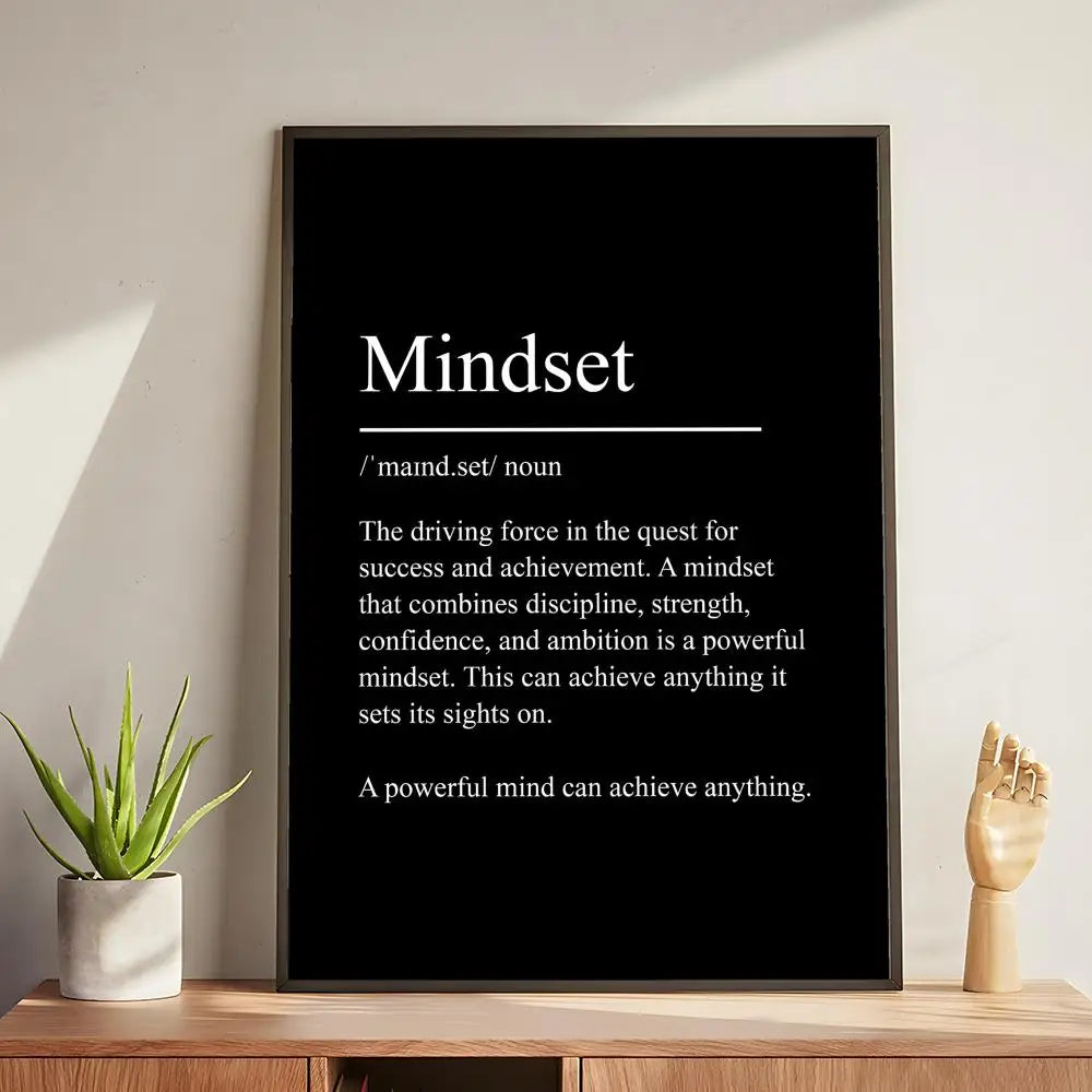 Discipline Motivational Terms Poster Modern and Elegant Wall Stickers for Home Decor Living Room Dormitory Wall Art