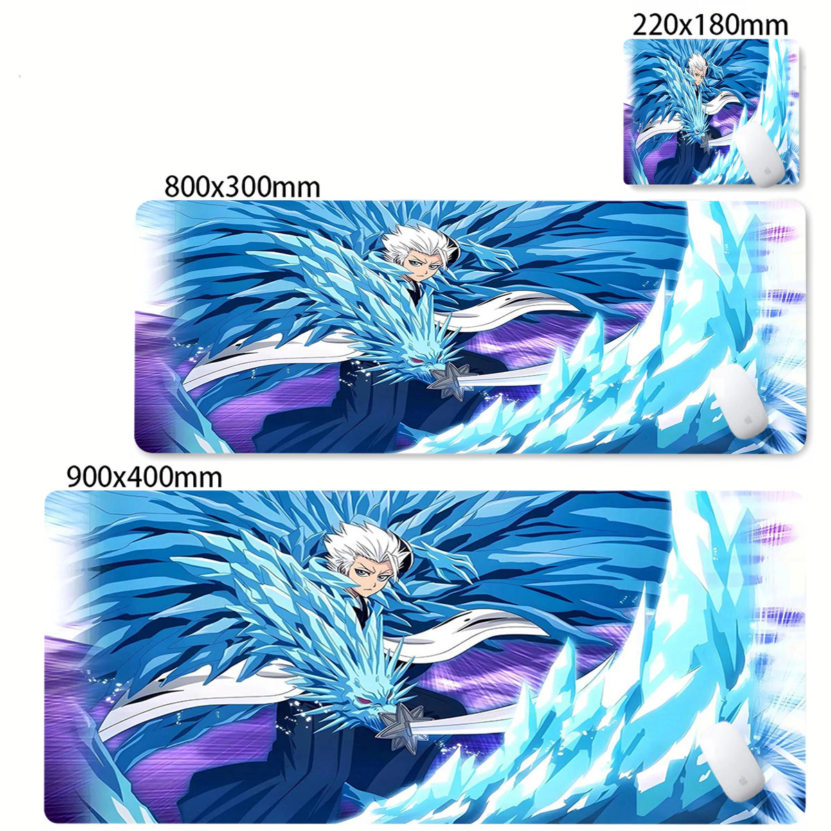 Bleach Kurosaki Ichigo Anime Mouse Pad Pc Gamer Accessories Desk Mats Rubber Carpet Mousepad Office Table Pads Gaming Mouse Mats