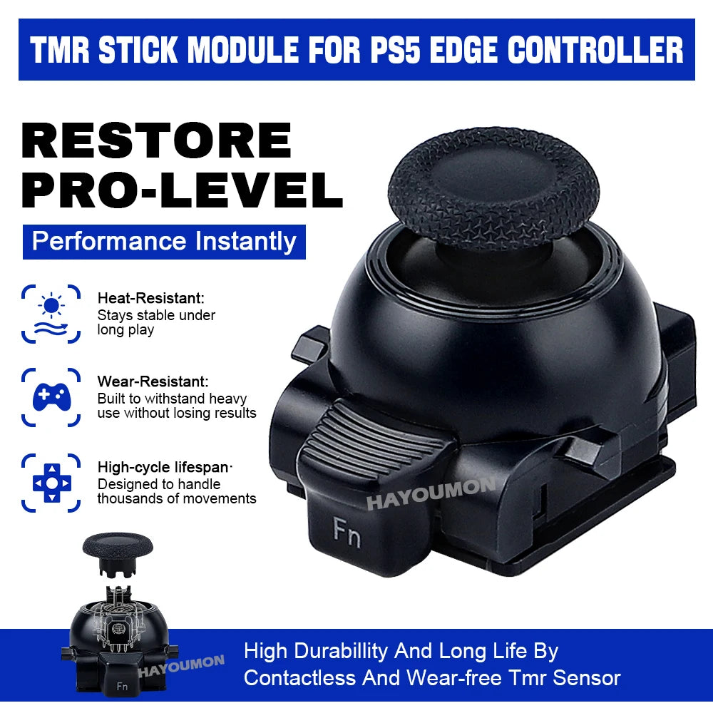 TMR Stick Module Replacement for PS5 Edge Controller For PS5 Edge Analog Joystick to Resolve Drift & Restore Pro Level Accuracy