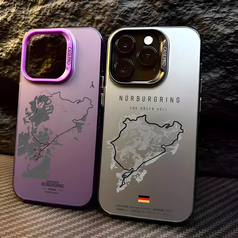 Nurburgring Runway Phone Case For IPhone 17 16 E 15 14 13 12 11 Germany Pro Max 17 Air 15 Plus Anti Fall Matte Back Cover Cases