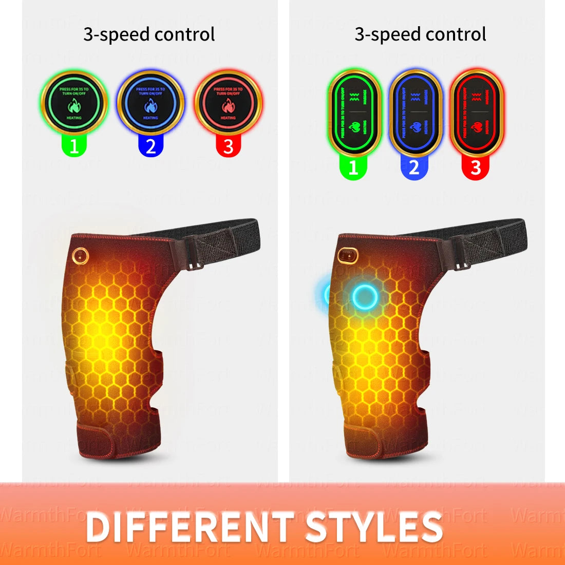 Cordless Heated Hip Support Brace with Massager Relief Lower Back Hip Heating  Massage Support Hips Muscle Relaxation
