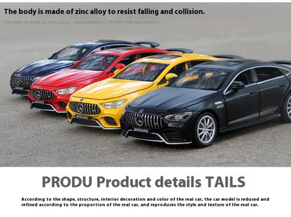 1:32 Mercedes Benz AMG GT63  Sports Car Alloy Diecast Car Model Sound Light Pull Back Toys Ornaments Gift For Children Collect