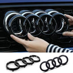 Audi 4 Ring ABS Car Hood Front Bonnet Grill Rear Trunk Emblem Logo Badge Sticker For A3 A4 A5 A6 A7 Q2 Q3 Q5 Q8 TT