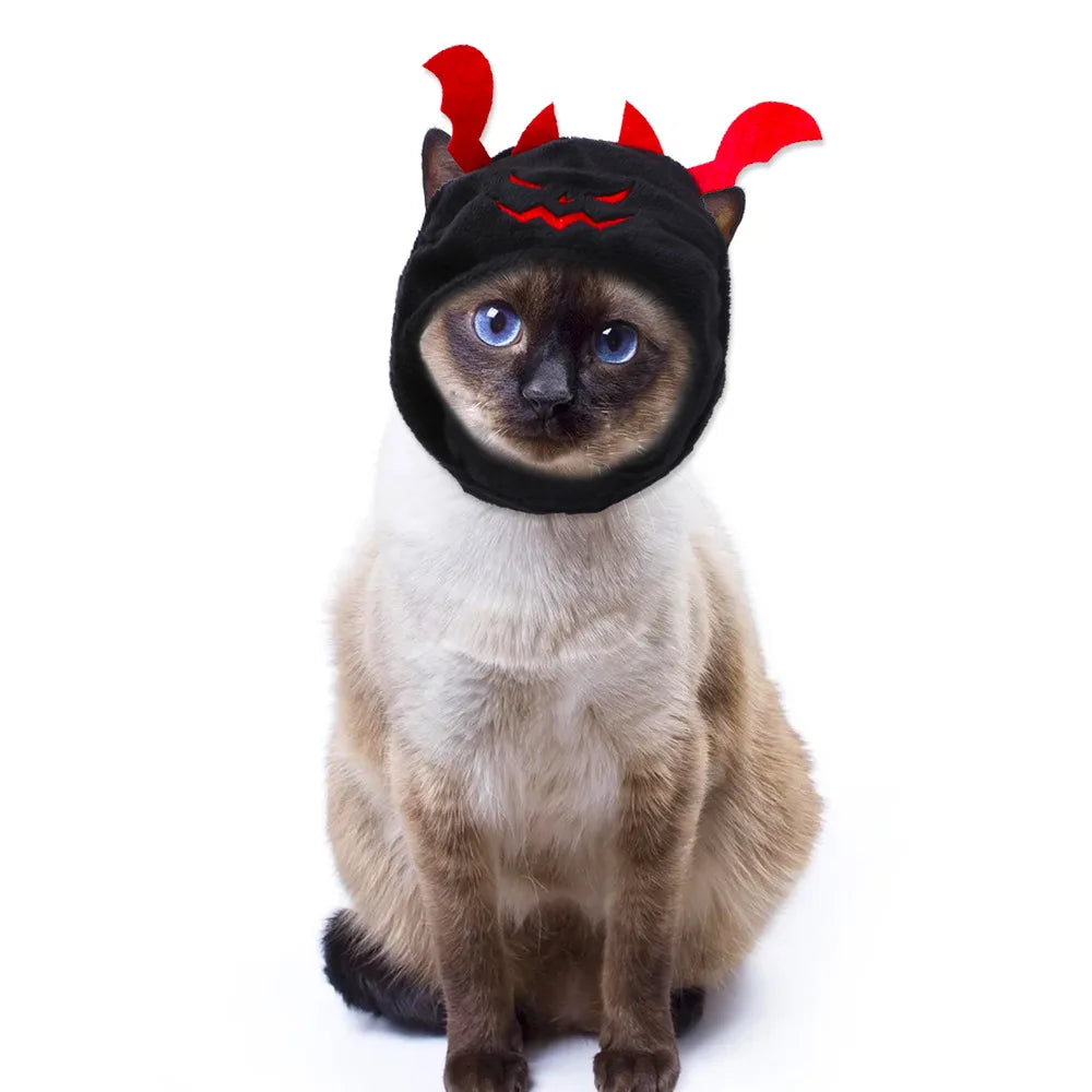 Pet Halloween Dog Cat Costume Dog Cat Costumes for Small Dogs Cosplay Bat Headgear Hat Cat Headgear Pet Supplies