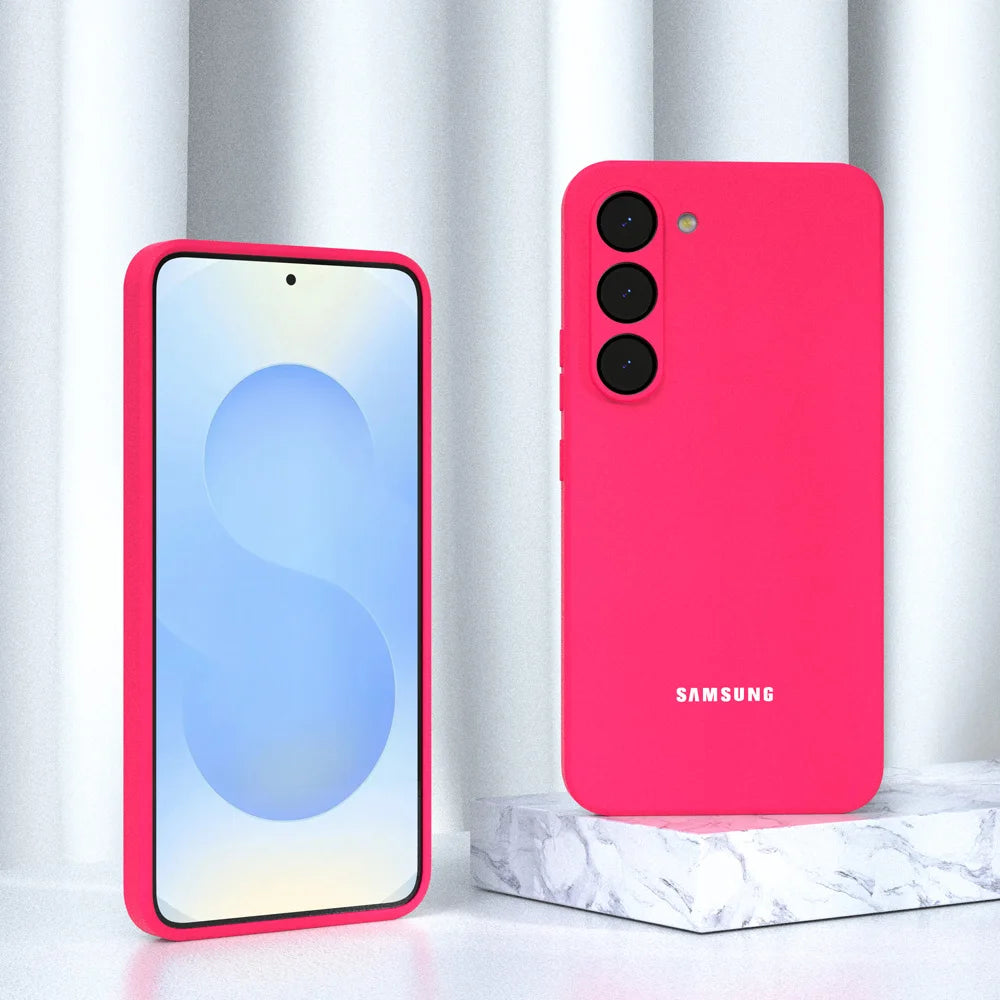 Original For Samsung S26 S25 S24 Case Soft Liquid Silicone Phone Back Cover For Galaxy S26 S25 S24 S23 S22 S21 Plus Ultra FE
