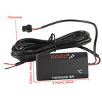 12V 0~120°C Monitor Motorcycle Thermometer Water Tank Retrofit Temperature Meter Indicator Warning With Sensors