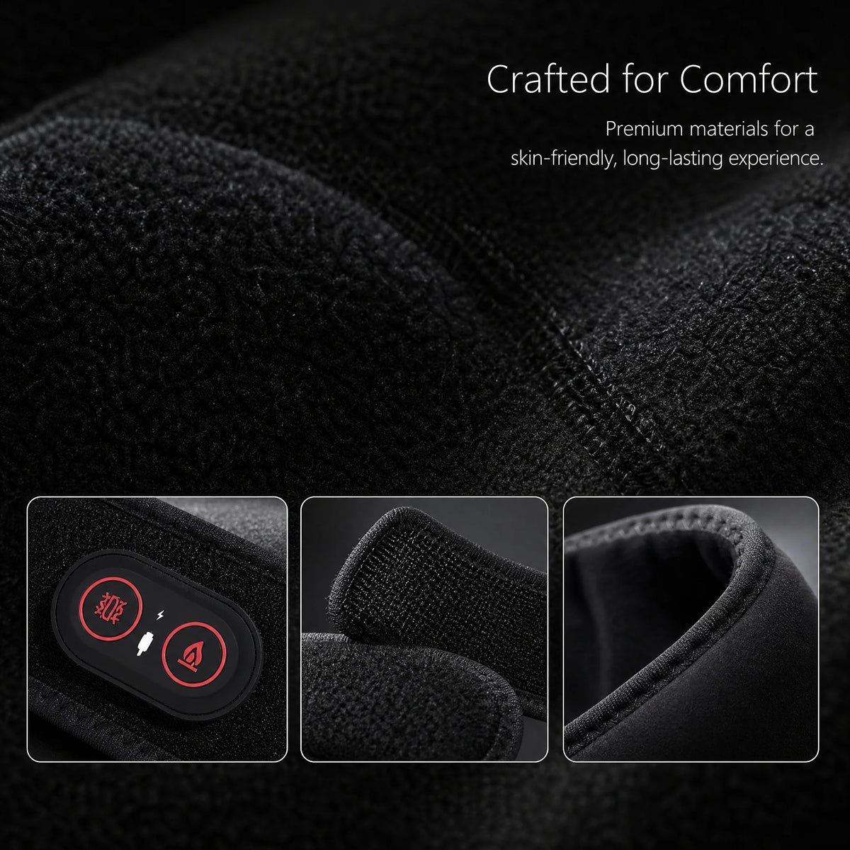 Electric 660-850nm Red Light Heating Neck Belt Neck Pain Relief Anti-fatigue Neck Vibration Massage Pad