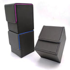 Card Fit For 100+Single Sleeved Cards  , Leather Trading Commander Deck Box Compatible With  Card Deck,Game Card Box