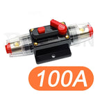 Circuit Breaker 20A to 300A Manual Reset for Car Audio System Waterproof Marine Circuit Breaker Reset Fuse 12V- 48V DC 40A 60A