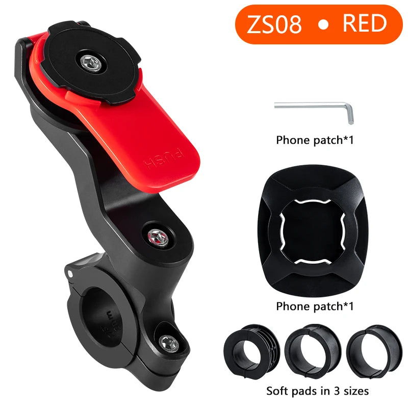 Universal Bicycle Phone Holder, 360° Rotatable and Detachable Motorcycle Holder, Multi-functional Bicycle Handlebar Bracket