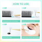 NAGARAKU Automatic Flowering W Shape Bloom 3D 4D 5D 6D 7D 8D Premade Fans Speed Eyelash Extensions Natural Soft Light Full Dense