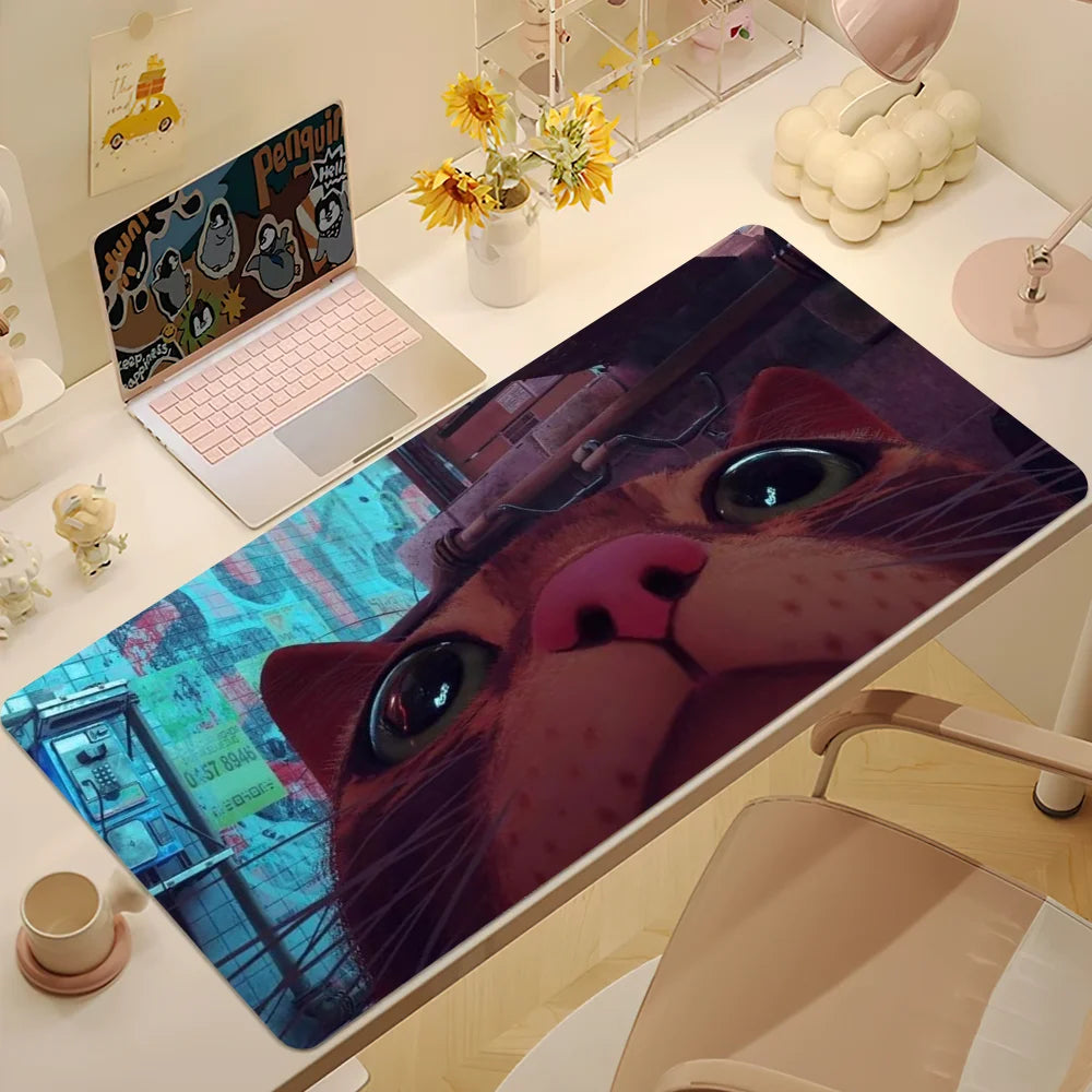 Game S-Stray Cat S Mouse Pad Large Desk Mat Keyboard Ergonomic Office Rubber Game PC Non-slip Anti-fray Home Custom Best Price