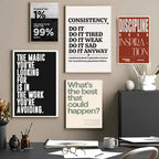 Minimalist Motivational Quotes Inspirational Discipline Art Poster Canvas Painting Wall Prints Picture Room Home Office Decor